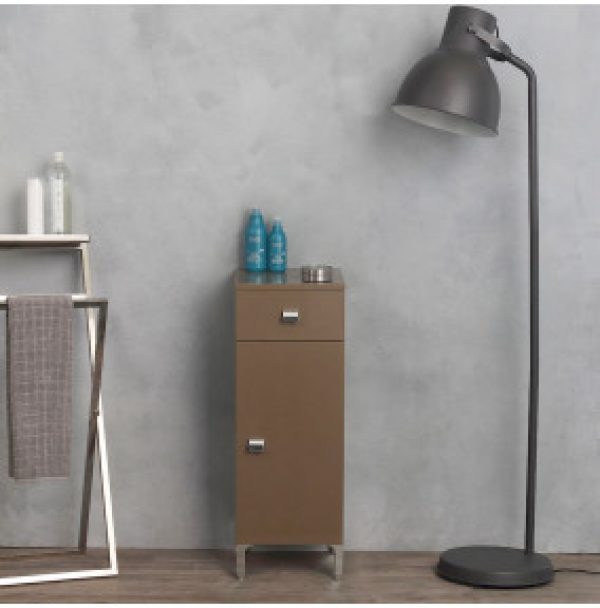 MEUBLE BAS EASY CAPPUCCINO SUR PIEDS 31,5 CM AVEC PORTE ET TIROIR