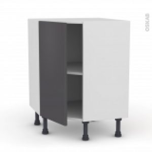 Meuble De Cuisine Angle Bas Ginko Gris 1 Porte N19 L40 Cm L65 X H70 X P37Cm