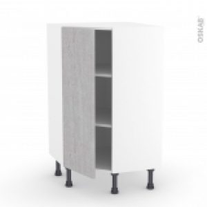 Meuble De Cuisine Angle Bas Hoda Beton 1 Porte N23 L40 Cm L65 X H92 X P37Cm