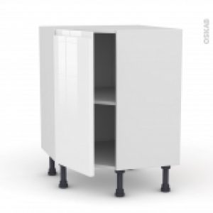 Meuble De Cuisine Angle Bas Ipoma Blanc Brillant 1 Porte N19 L40 Cm L65 X H70 X P37Cm