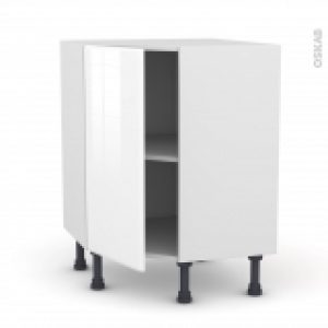 Meuble De Cuisine Angle Bas Iris Blanc 1 Porte N19 L40 Cm L65 X H70 X P37Cm