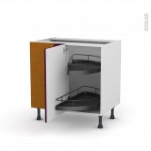 Meuble De Cuisine Angle Bas Keria Aubergine Demi Lune Epoxy 1 Porte N19 L40 Cm L80 X H70 X P58 Cm