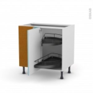 Meuble De Cuisine Angle Bas Keria Bleu Demi Lune Epoxy 1 Porte N19 L40 Cm L80 X H70 X P58 Cm