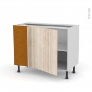 Meuble De Cuisine Angle Bas Reversible Ikoro Chene Clair 1 Porte N21 L60 Cm L100 X H70 X P58 Cm