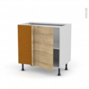 Meuble De Cuisine Angle Bas Reversible Ipoma Chene Naturel 1 Porte N19 L40 Cm L80 X H70 X P58 Cm