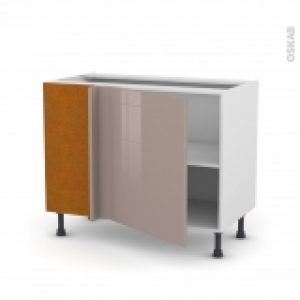 Meuble De Cuisine Angle Bas Reversible Keria Moka 1 Porte N21 L60 Cm L100 X H70 X P58 Cm