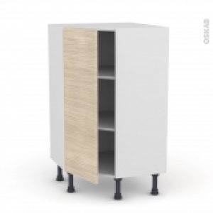 Meuble De Cuisine Angle Bas Stilo Noyer Blanchi 1 Porte N23 L40 Cm L65 X H92 X P37Cm