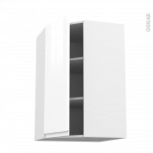 Meuble De Cuisine Angle Haut Ipoma Blanc Brillant 1 Porte N86 L40 Cm L65 X H92 X P37 Cm