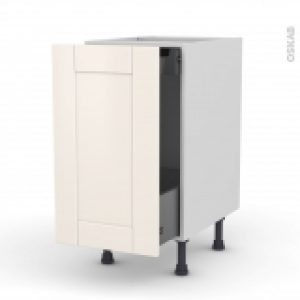 Meuble De Cuisine Bas Coulissant Filipen Ivoire 1 Porte 1 Tiroir A L Anglaise L40 X H70 X P58 Cm