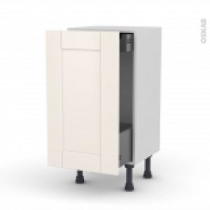 Meuble De Cuisine Bas Coulissant Filipen Ivoire 1 Porte 1 Tiroir A L Anglaise L40 X H70 X P37 Cm