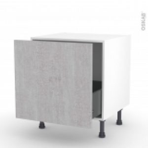 Meuble De Cuisine Bas Coulissant Hoda Beton 1 Porte L60 X H57 X P58 Cm