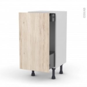 Meuble De Cuisine Bas Coulissant Ikoro Chene Clair 1 Porte 1 Tiroir A L Anglaise L40 X H70 X P37 Cm