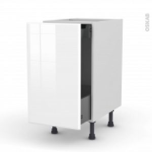 Meuble De Cuisine Bas Coulissant Iris Blanc 1 Porte 1 Tiroir A L Anglaise L40 X H70 X P58 Cm