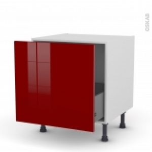 Meuble De Cuisine Bas Coulissant Ivia Rouge 1 Porte L60 X H57 X P58 Cm