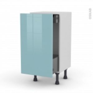 Meuble De Cuisine Bas Coulissant Keria Bleu 1 Porte 1 Tiroir A L Anglaise L40 X H70 X P37 Cm