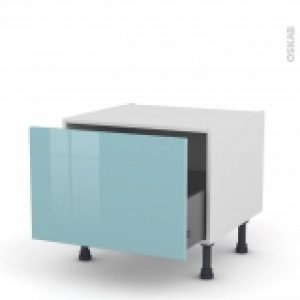 Meuble De Cuisine Bas Coulissant Keria Bleu 1 Porte L60 X H41 X P58 Cm