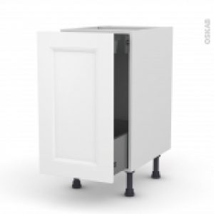 Meuble De Cuisine Bas Coulissant Static Blanc 1 Porte 1 Tiroir A L Anglaise L40 X H70 X P58 Cm