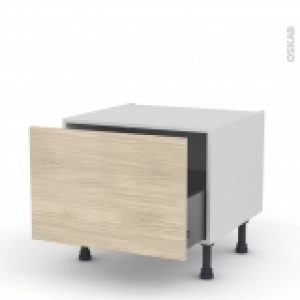 Meuble De Cuisine Bas Coulissant Stilo Noyer Blanchi 1 Porte L60 X H41 X P58 Cm