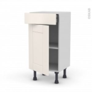 Meuble De Cuisine Bas Filipen Ivoire 1 Porte 1 Tiroir L40 X H70 X P37 Cm