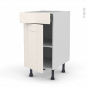 Meuble De Cuisine Bas Filipen Ivoire 1 Porte 1 Tiroir L40 X H70 X P58 Cm
