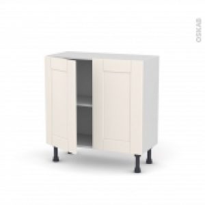 Meuble De Cuisine Bas Filipen Ivoire 2 Portes L80 X H70 X P37 Cm