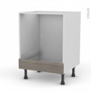 Meuble De Cuisine Bas Four Stilo Noyer Naturel Bandeau Bas L60 X H70 X P58 Cm