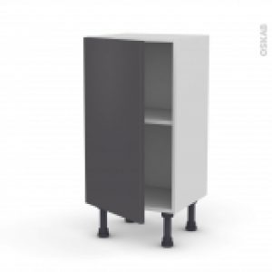 Meuble De Cuisine Bas Ginko Gris 1 Porte L40 X H70 X P37 Cm