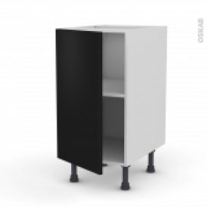 Meuble De Cuisine Bas Ginko Noir 1 Porte L40 X H70 X P58 Cm