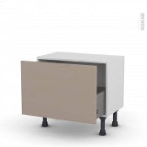 Meuble De Cuisine Bas Ginko Taupe 1 Casserolier L60 X H41 X P37 Cm