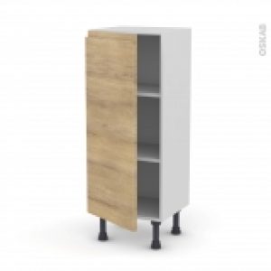 Meuble De Cuisine Bas Ipoma Chene Naturel 1 Porte L40 X H92 X P37 Cm