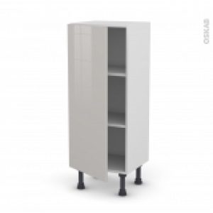 Meuble De Cuisine Bas Ivia Gris 1 Porte L40 X H92 X P37 Cm