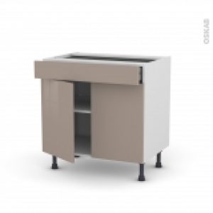 Meuble De Cuisine Bas Keria Moka 2 Portes 1 Tiroir L80 X H70 X P58 Cm