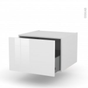 Meuble De Cuisine Bas Suspendu Bora Blanc 1 Casserolier L60 X H41 X P58 Cm