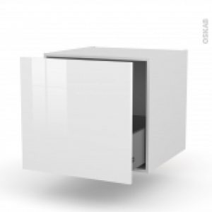 Meuble De Cuisine Bas Suspendu Bora Blanc 1 Casserolier L60 X H57 X P58 Cm