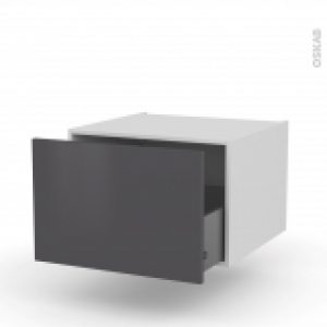 Meuble De Cuisine Bas Suspendu Ginko Gris 1 Casserolier L60 X H41 X P58 Cm