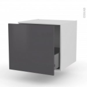 Meuble De Cuisine Bas Suspendu Ginko Gris 1 Casserolier L60 X H57 X P58 Cm