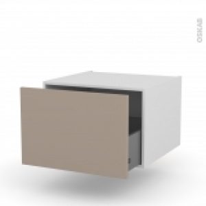 Meuble De Cuisine Bas Suspendu Ginko Taupe 1 Casserolier L60 X H41 X P58 Cm