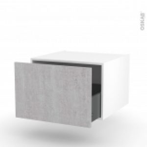 Meuble De Cuisine Bas Suspendu Hoda Beton 1 Casserolier L60 X H41 X P58 Cm