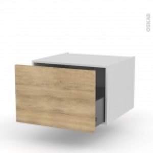 Meuble De Cuisine Bas Suspendu Hosta Chene Naturel 1 Casserolier L60 X H41 X P58 Cm