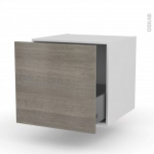 Meuble De Cuisine Bas Suspendu Stilo Noyer Naturel 1 Casserolier L60 X H57 X P58 Cm