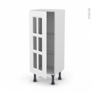 Meuble De Cuisine Bas Vitre Static Blanc 1 Porte L40 X H92 X P37 Cm
