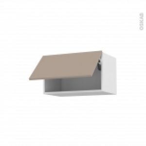Meuble De Cuisine Haut Abattant Ginko Taupe 1 Porte L60 X H35 X P37 Cm