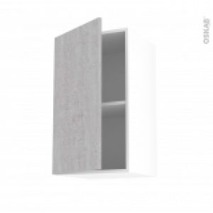 Meuble De Cuisine Haut Ouvrant Hoda Beton 1 Porte L40 X H70 X P37 Cm