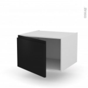 Meuble De Cuisine Haut Ouvrant Ipoma Noir Mat 1 Porte L60 X H41 X P58 Cm