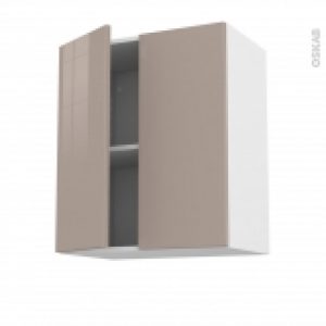 Meuble De Cuisine Haut Ouvrant Keria Moka 2 Portes L60 X H70 X P37 Cm