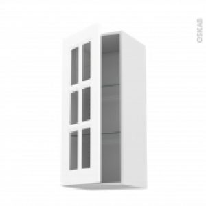 Meuble De Cuisine Haut Ouvrant Vitre Static Blanc 1 Porte L40 X H92 X P37 Cm