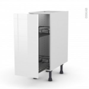 Meuble De Cuisine Range Epice Epoxy Bora Blanc 1 Porte L30 X H70 X P58 Cm