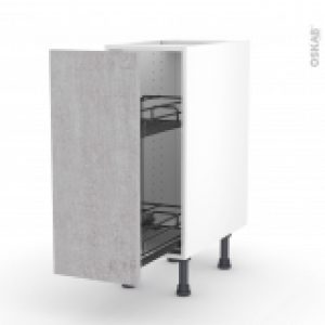 Meuble De Cuisine Range Epice Epoxy Hoda Beton 1 Porte L30 X H70 X P58 Cm