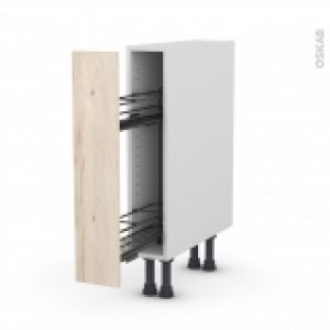Meuble De Cuisine Range Epice Epoxy Ikoro Chene Clair 1 Porte L15 X H70 X P58 Cm
