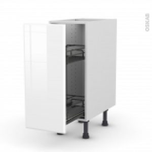 Meuble De Cuisine Range Epice Epoxy Iris Blanc 1 Porte L30 X H70 X P58 Cm